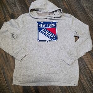 Antigua‎ New York Rangers Heather Gray Pullover Hoodie Sweatshirt Men's L